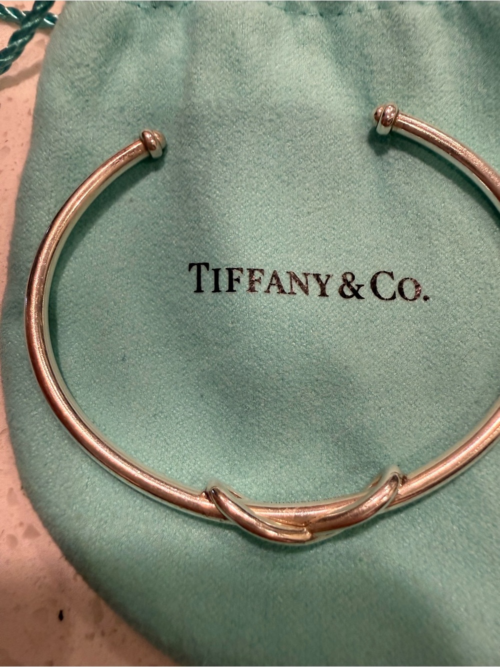 Tiffany & Co. Sterling Silver Knot Infinity Cuff Bracelet - Picture 3 of 5